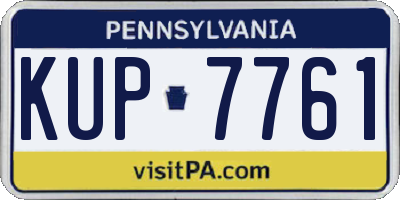 PA license plate KUP7761