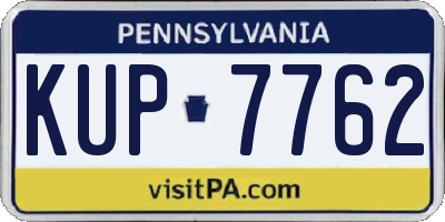 PA license plate KUP7762