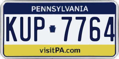 PA license plate KUP7764