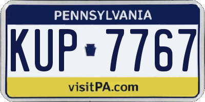 PA license plate KUP7767