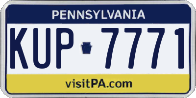 PA license plate KUP7771