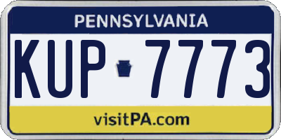 PA license plate KUP7773