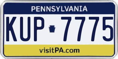 PA license plate KUP7775