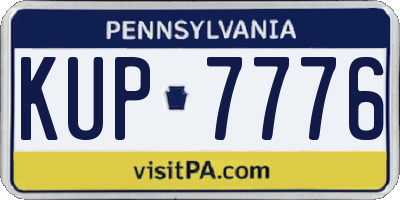 PA license plate KUP7776