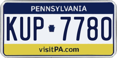 PA license plate KUP7780