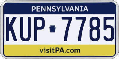 PA license plate KUP7785
