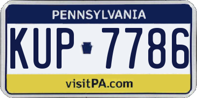 PA license plate KUP7786