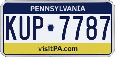 PA license plate KUP7787
