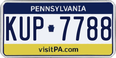 PA license plate KUP7788