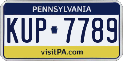 PA license plate KUP7789