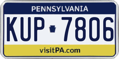 PA license plate KUP7806