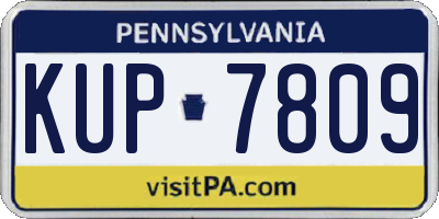 PA license plate KUP7809