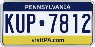 PA license plate KUP7812