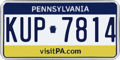PA license plate KUP7814