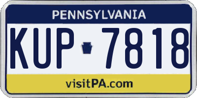 PA license plate KUP7818
