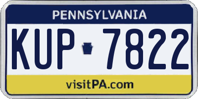 PA license plate KUP7822