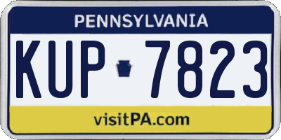 PA license plate KUP7823