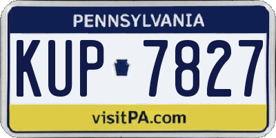 PA license plate KUP7827