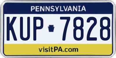 PA license plate KUP7828
