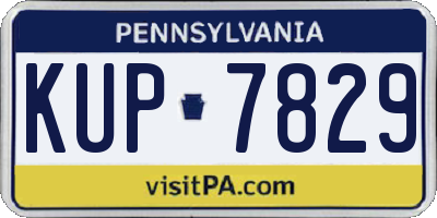 PA license plate KUP7829