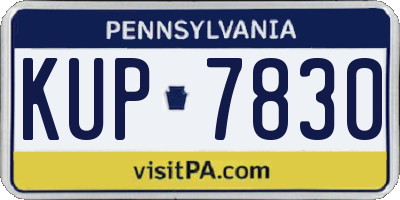 PA license plate KUP7830