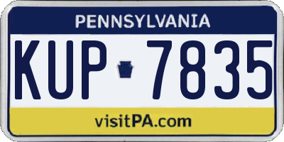 PA license plate KUP7835