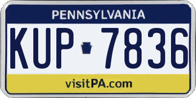 PA license plate KUP7836