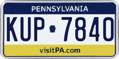 PA license plate KUP7840