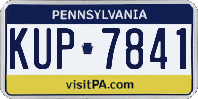 PA license plate KUP7841
