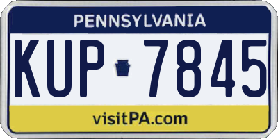PA license plate KUP7845