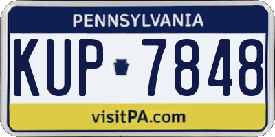 PA license plate KUP7848