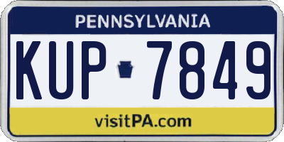 PA license plate KUP7849