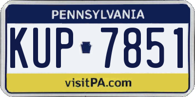 PA license plate KUP7851