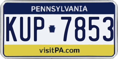 PA license plate KUP7853