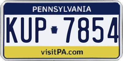PA license plate KUP7854