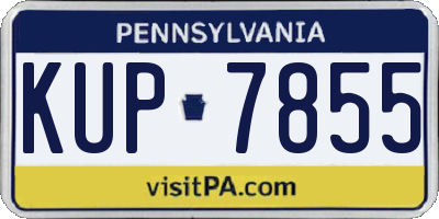 PA license plate KUP7855
