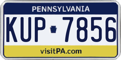 PA license plate KUP7856