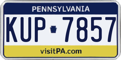 PA license plate KUP7857