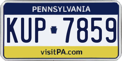 PA license plate KUP7859