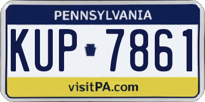 PA license plate KUP7861