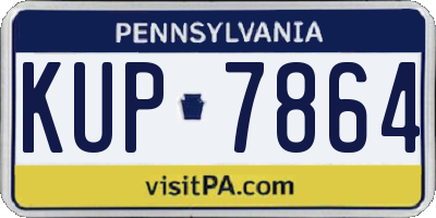 PA license plate KUP7864