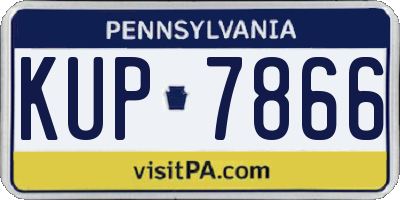 PA license plate KUP7866
