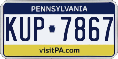 PA license plate KUP7867