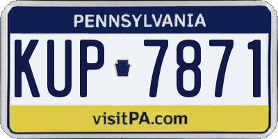 PA license plate KUP7871