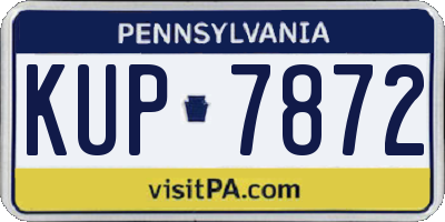 PA license plate KUP7872