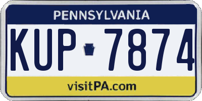 PA license plate KUP7874