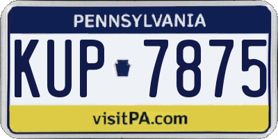 PA license plate KUP7875