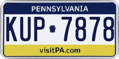 PA license plate KUP7878
