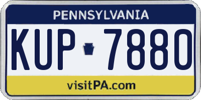 PA license plate KUP7880