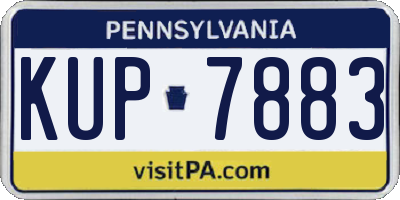 PA license plate KUP7883